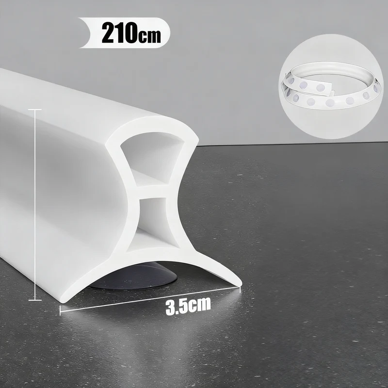 Silicone sealing strip for shower, adjustable