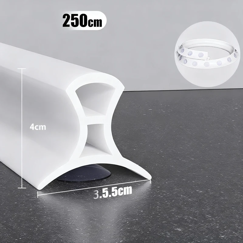 Silicone sealing strip for shower, adjustable