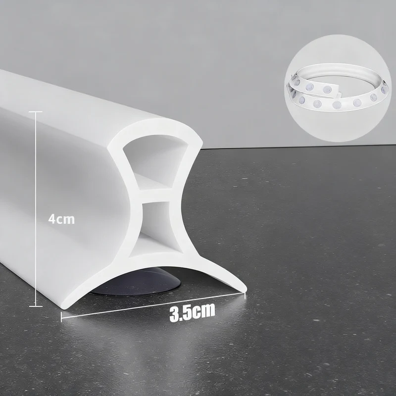 Silicone sealing strip for shower, adjustable