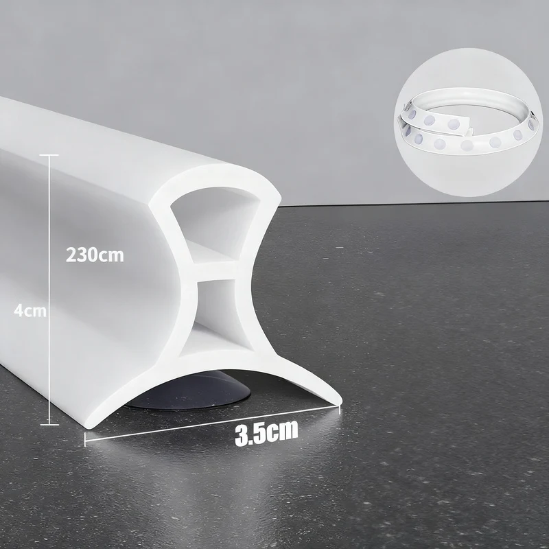Silicone sealing strip for shower, adjustable