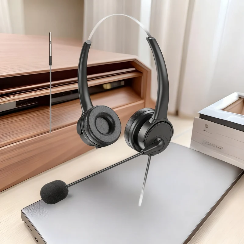Bai'en DH800 Call Center Agent Telemarketing Outbound Customer Service Headset Computer Mobile Phone Telephone Headset