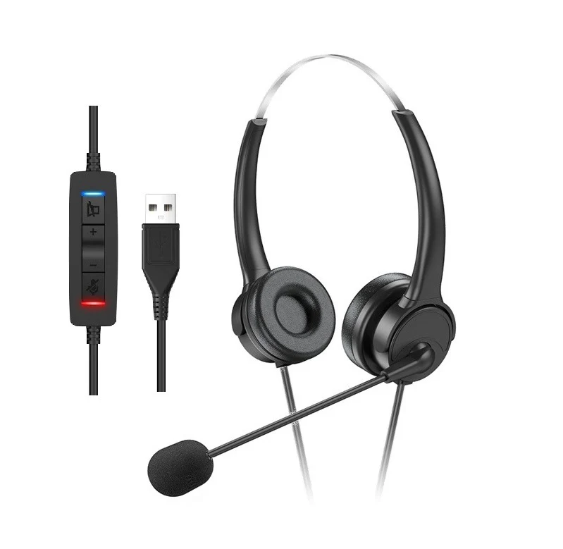 Bai'en DH800 Call Center Agent Telemarketing Outbound Customer Service Headset Computer Mobile Phone Telephone Headset