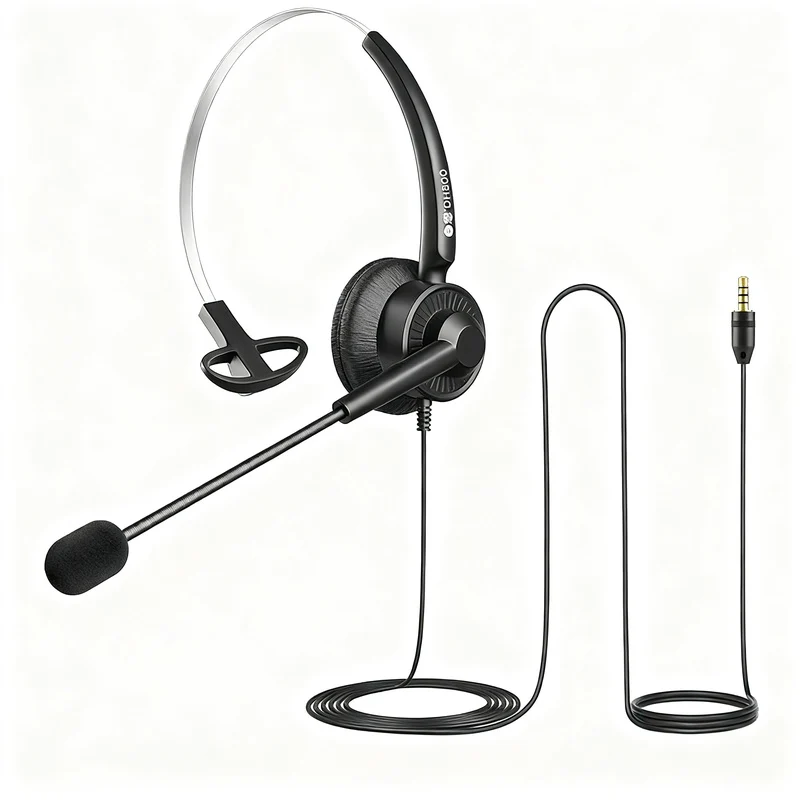 Bai'en DH800 Call Center Agent Telemarketing Outbound Customer Service Headset Computer Mobile Phone Telephone Headset