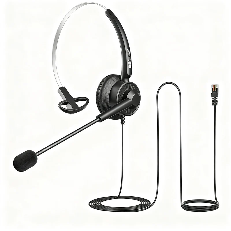 Bai'en DH800 Call Center Agent Telemarketing Outbound Customer Service Headset Computer Mobile Phone Telephone Headset