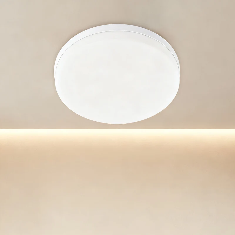 LED ceiling light round, modern, for damp rooms