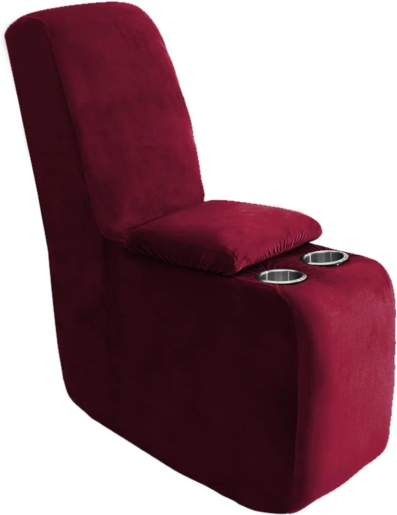 Sofa cover made of velvet, solid color