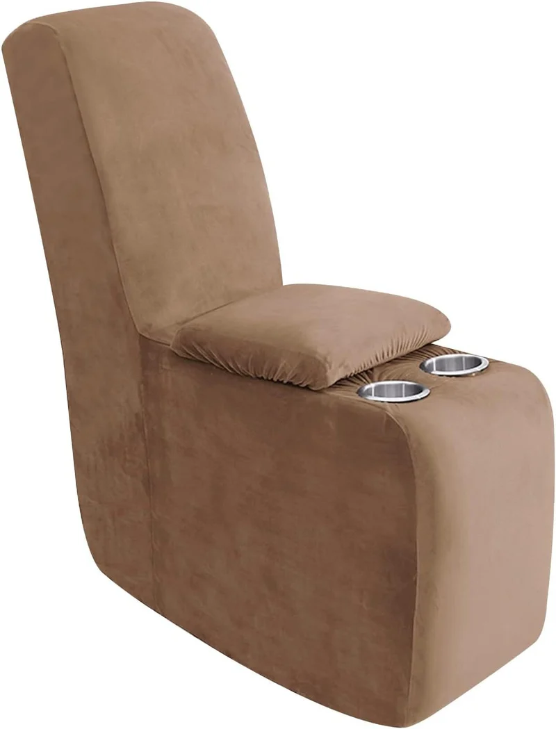 Sofa cover made of velvet, solid color
