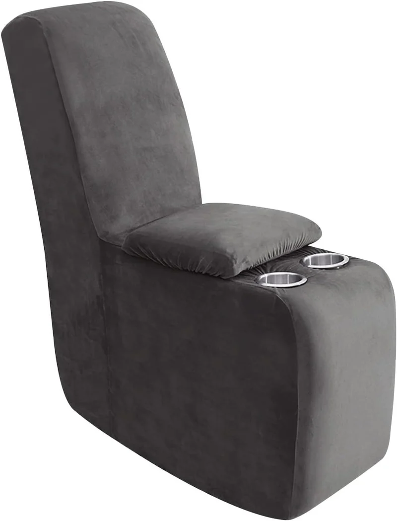 Sofa cover made of velvet, solid color