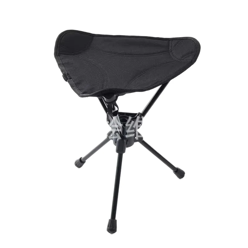 Foldable camping stool, triangular, steel frame
