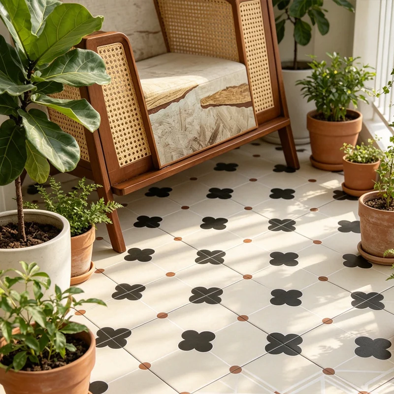 Marble floor sticker, self-adhesive