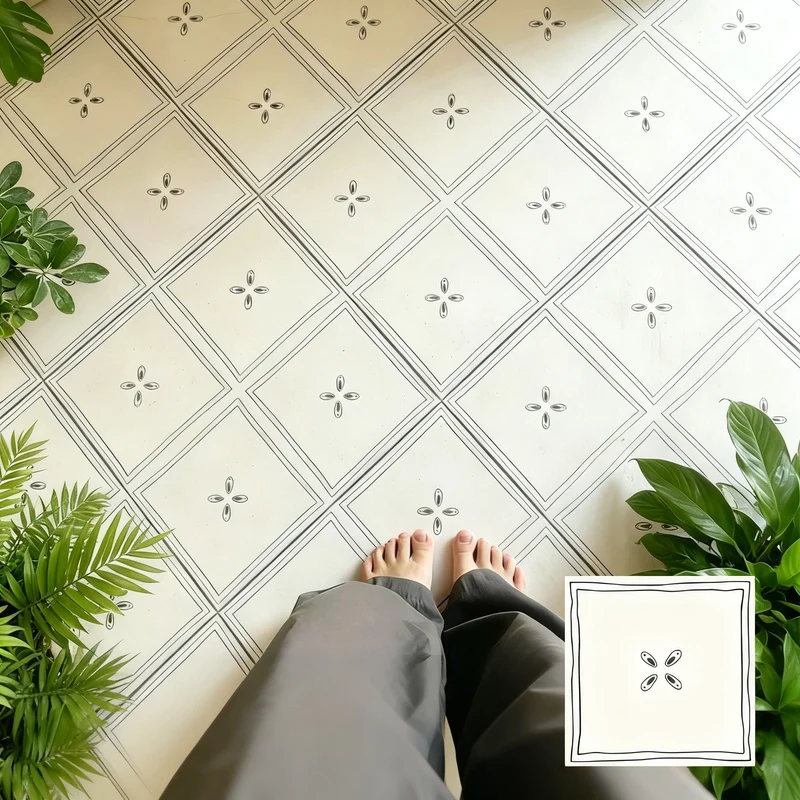 Marble floor sticker, self-adhesive
