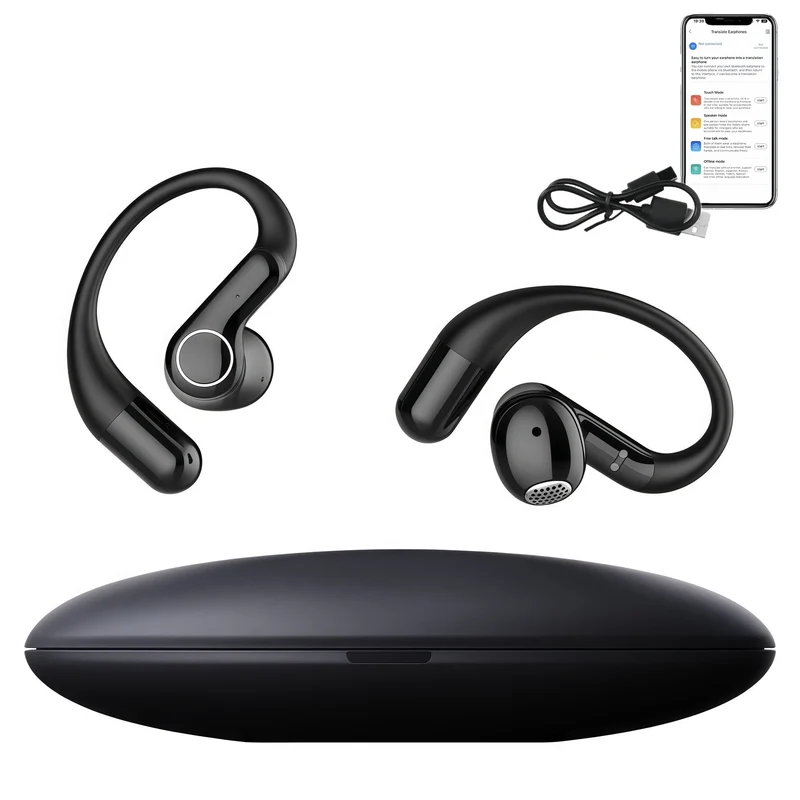 Bluetooth headphones with AI real-time translation M8