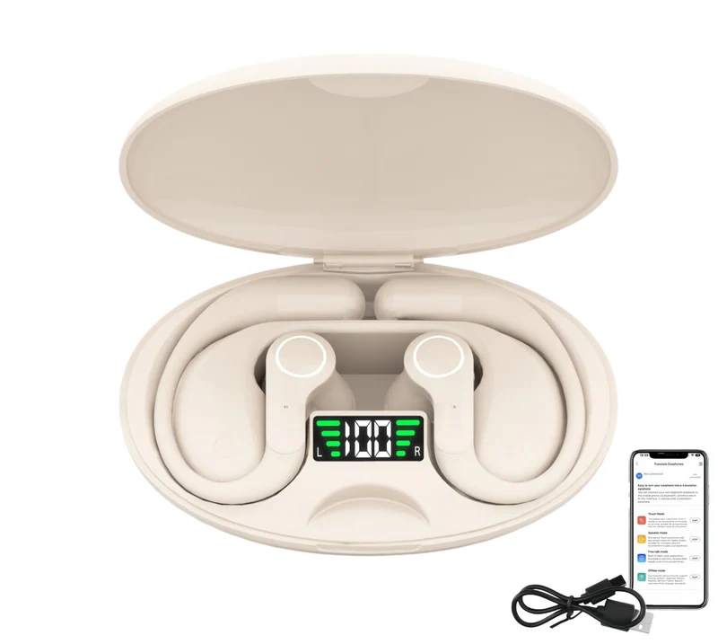 Bluetooth headphones with AI real-time translation M8