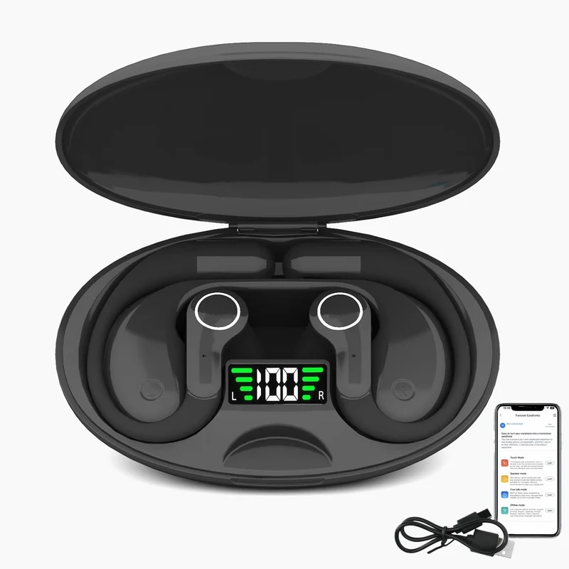 Bluetooth headphones with AI real-time translation M8