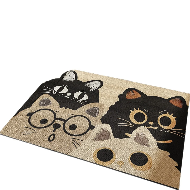 Niedlicher katzenmotivierter Badteppich