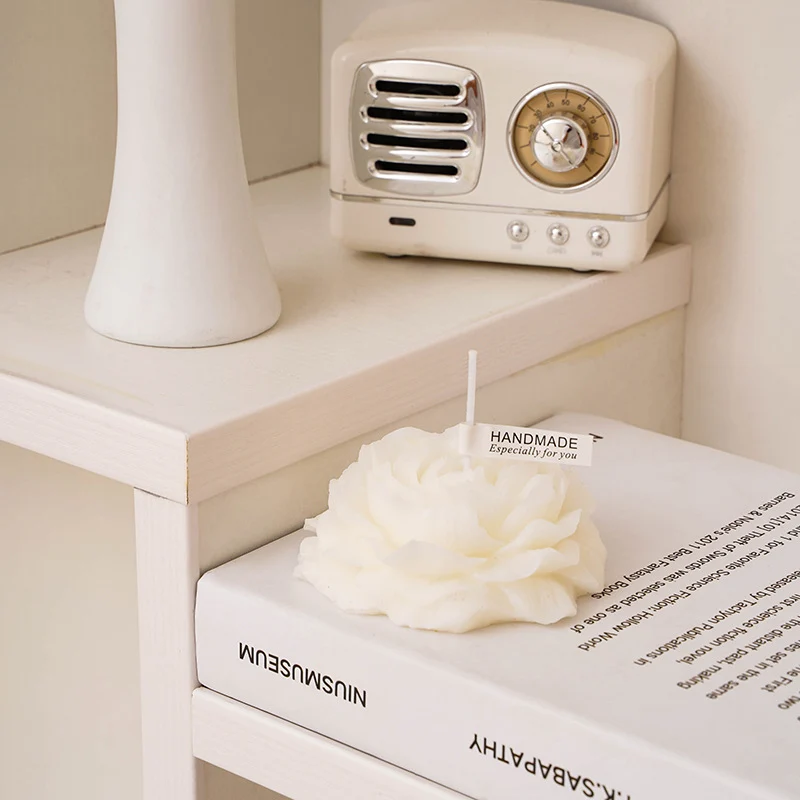 Handcrafted Floral Rose Soap Bar with Sculpted Petal Design