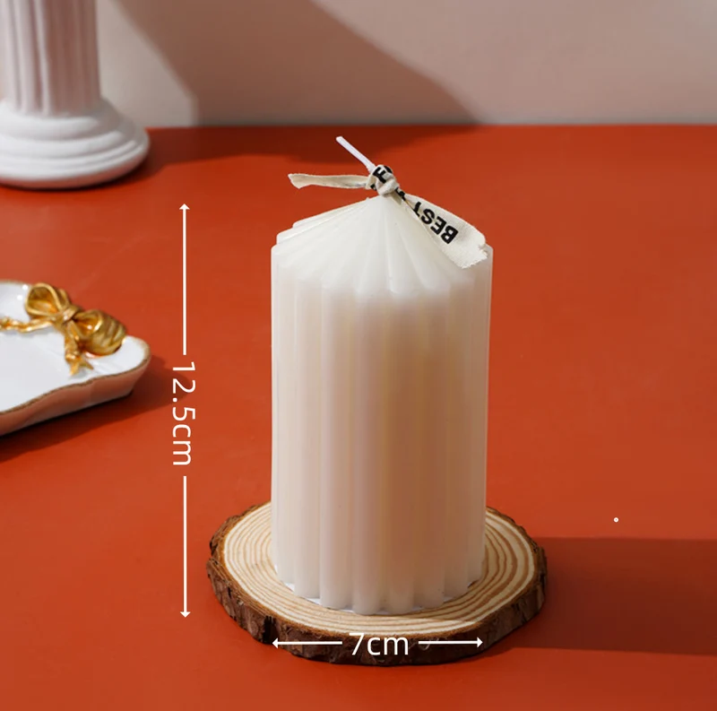 Handcrafted Bubble-Grid Cube Tabletop Decorative Candle