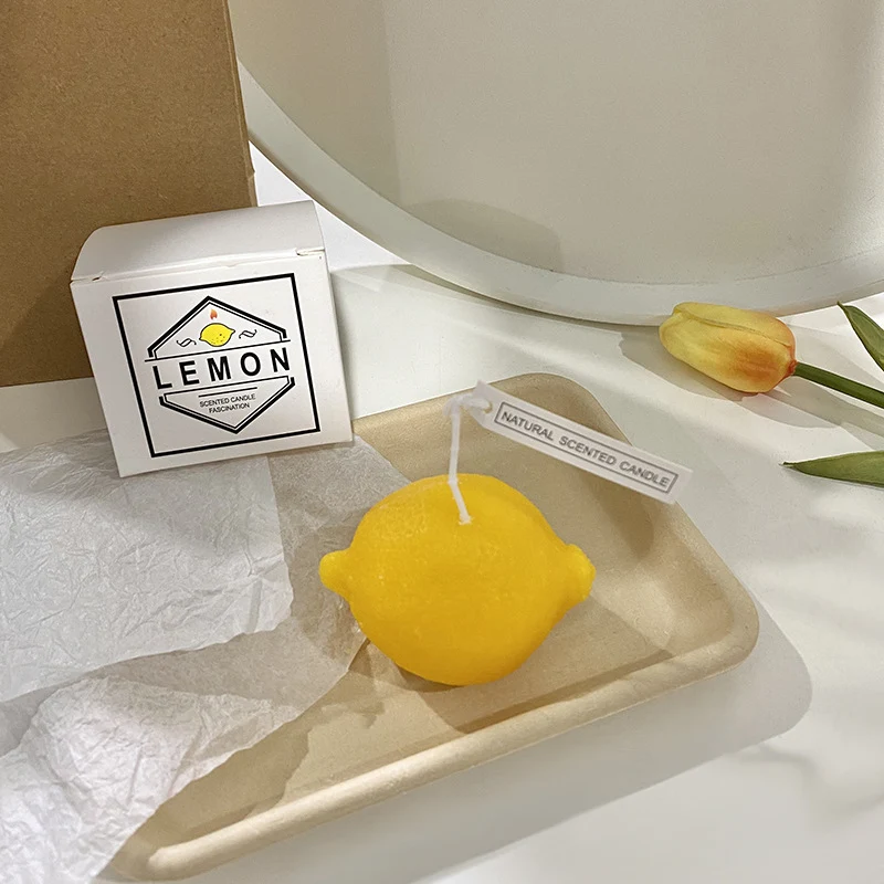 Hand-Poured Realistic Orange-Shaped Scented Decorative Candle