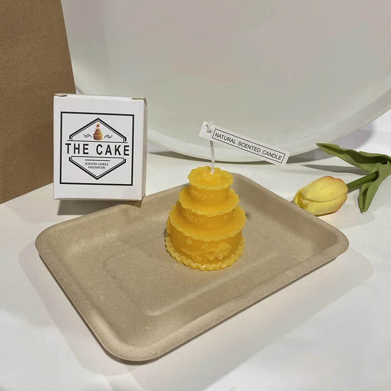 Hand-Poured Realistic Lemon-Shaped Scented Soy Candle with Cotton Wick & Gift Box