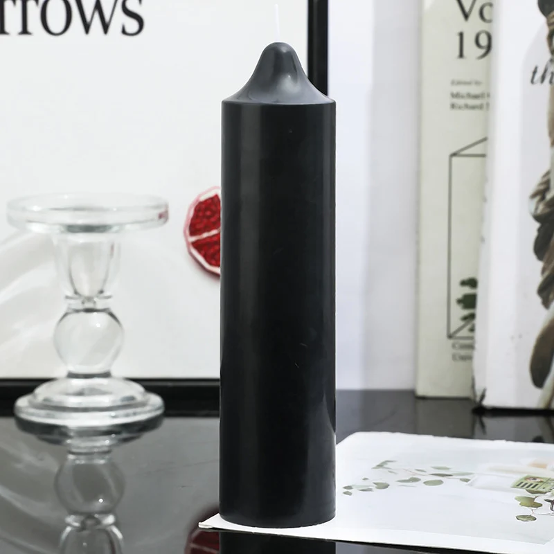 Hand-Poured Dome-Peak Sculptural Pillar Candle