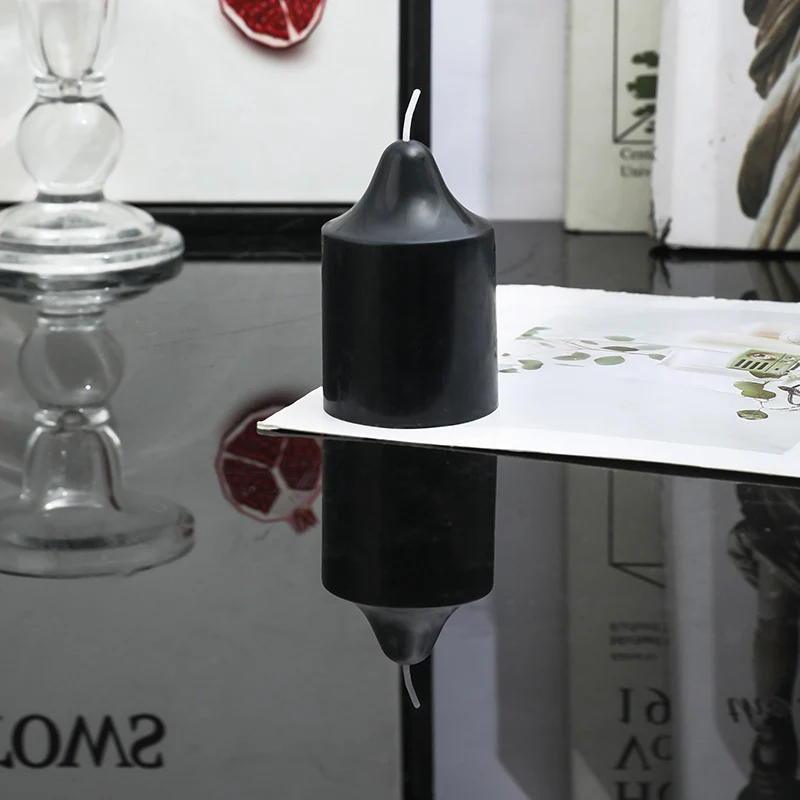 Hand-Poured Dome-Peak Sculptural Pillar Candle