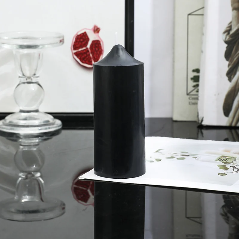 Hand-Poured Dome-Peak Sculptural Pillar Candle