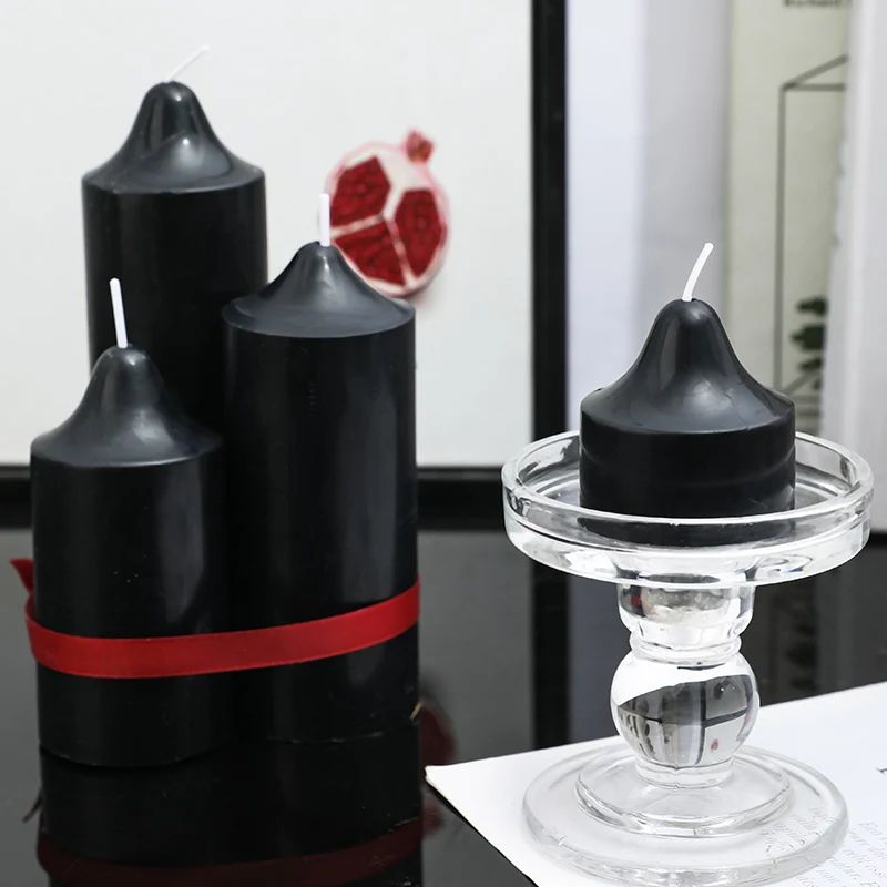 Hand-Poured Dome-Peak Sculptural Pillar Candle