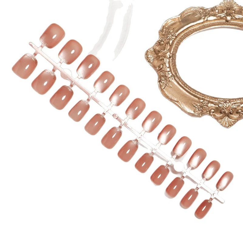 Schimmerndes Ombre Press-On Nagelset Karnz