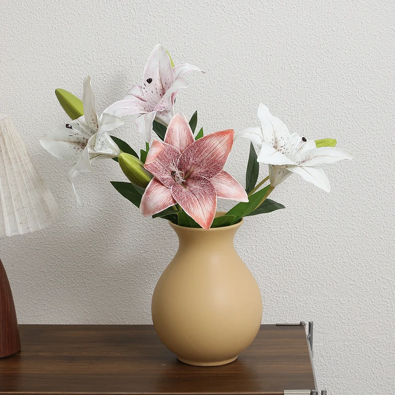 Artificial lily bouquet with realistic details