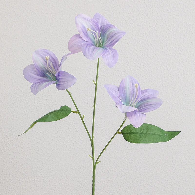 Artificial lily stem with delicate flowers
