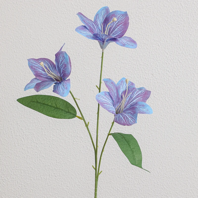 Artificial lily stem with delicate flowers