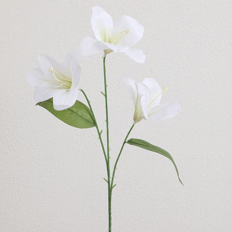 Artificial lily stem with delicate flowers