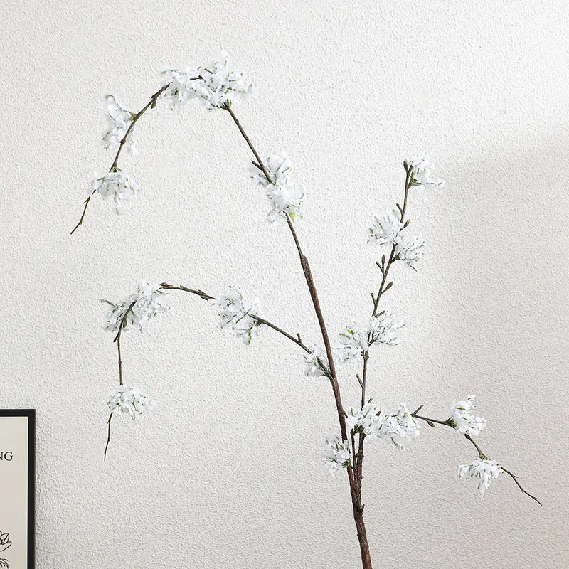 Artificial cherry blossom branch with lifelike details