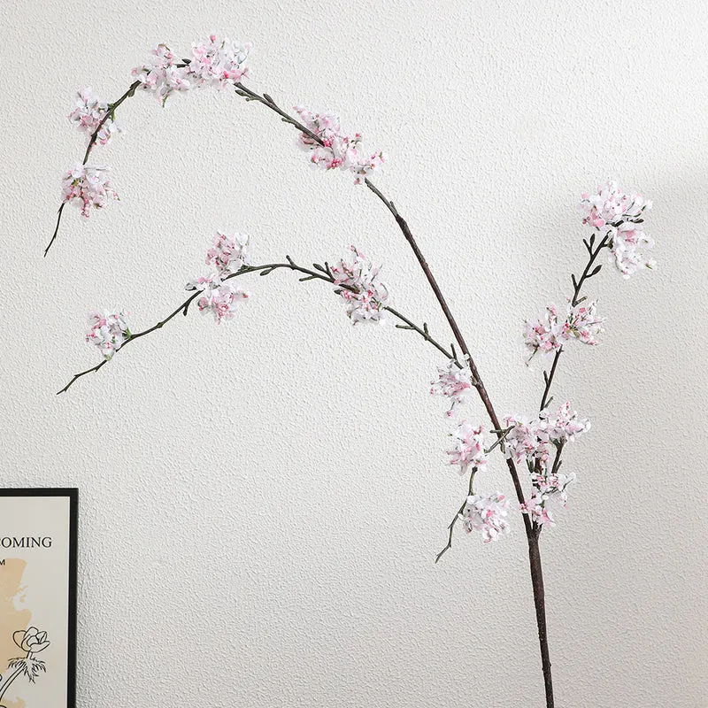 Artificial cherry blossom branch with lifelike details