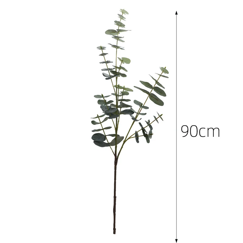 Artificial eucalyptus branch with realistic leaves