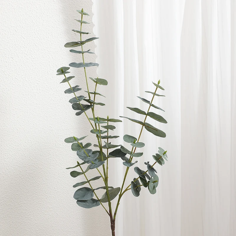 Artificial eucalyptus branch with realistic leaves