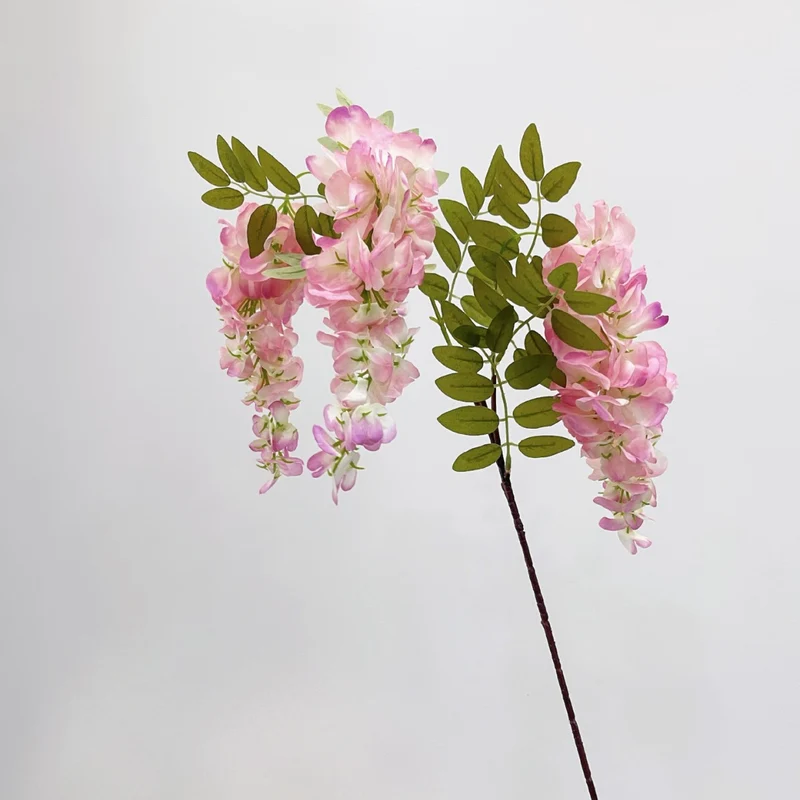 Artificial flower branch with lifelike, hanging flowers