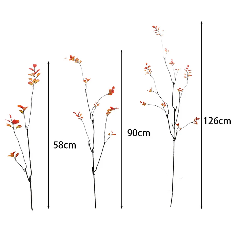 Artificial flower branch with vibrant orange flowers