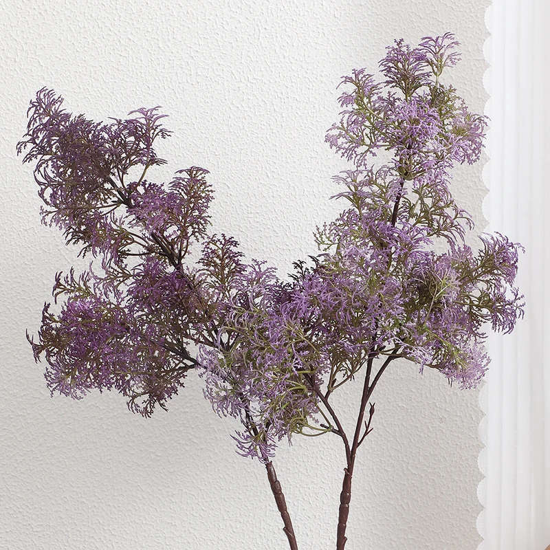 Artificial flower branch with delicate purple flowers