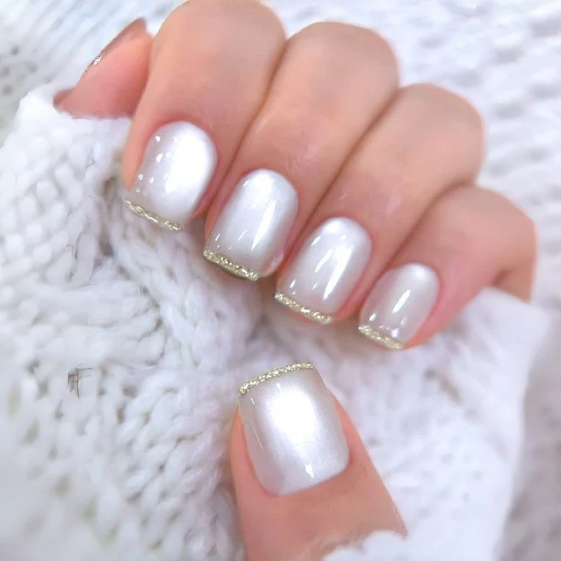 Glitzer Akzent Press-On Nagelset Karnz