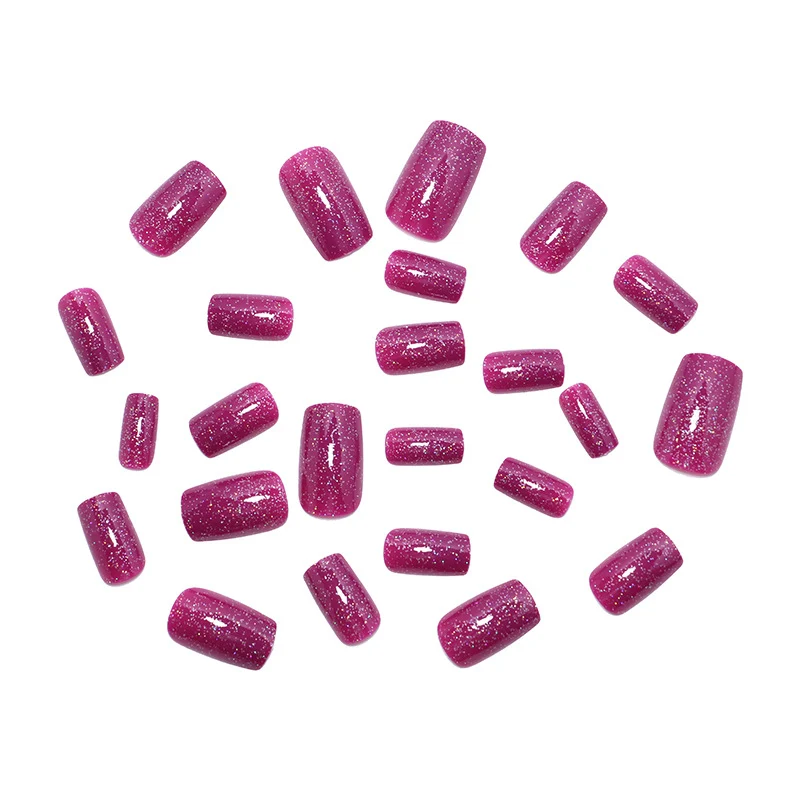 Glamouröse Glitzer Press-On Nagelset Karnz