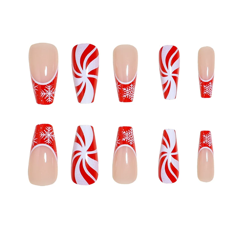 Festliches Zuckerstangen-Nagelkunst-Set Karnz