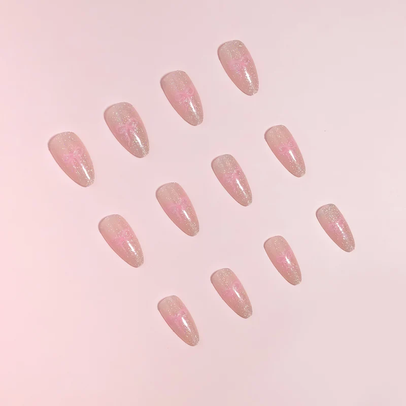 DIY Gradient Glitter Press-On Nägel Karnz
