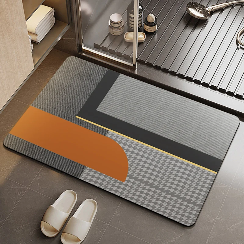 Abstraktes geometrisches Muster Badmatte