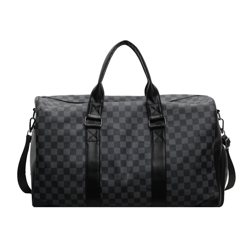 Elegant Checkerboard Travel Duffle Bag Stornfield
