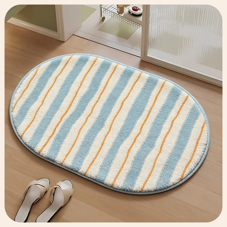 Weicher gestreifter Badezimmermatte