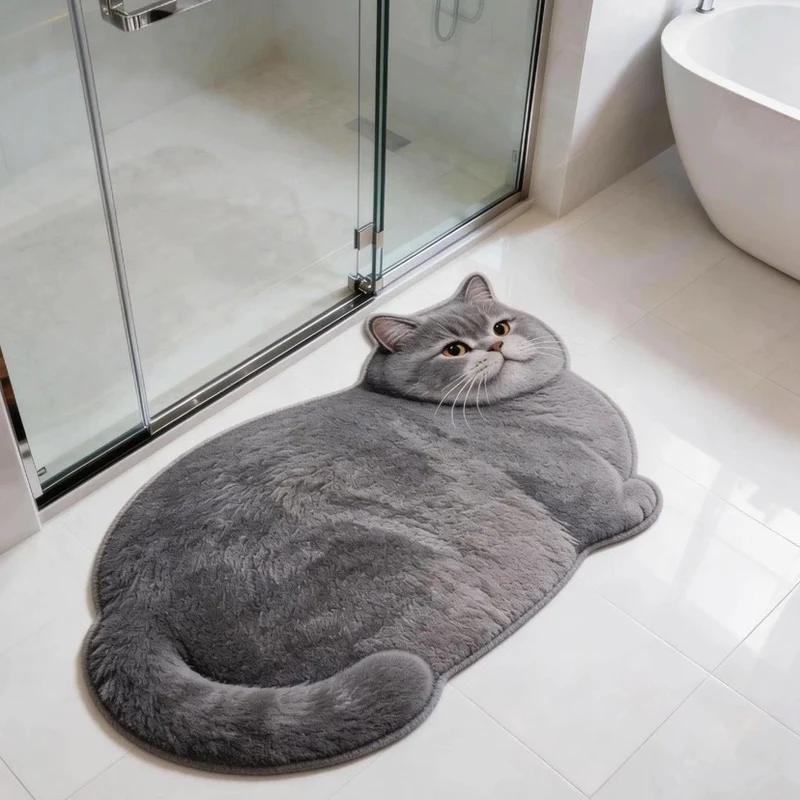 Katzenförmiger Teppich