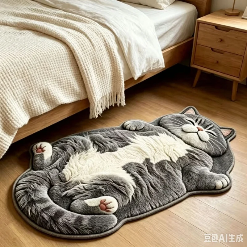 Katzenförmiger Teppich