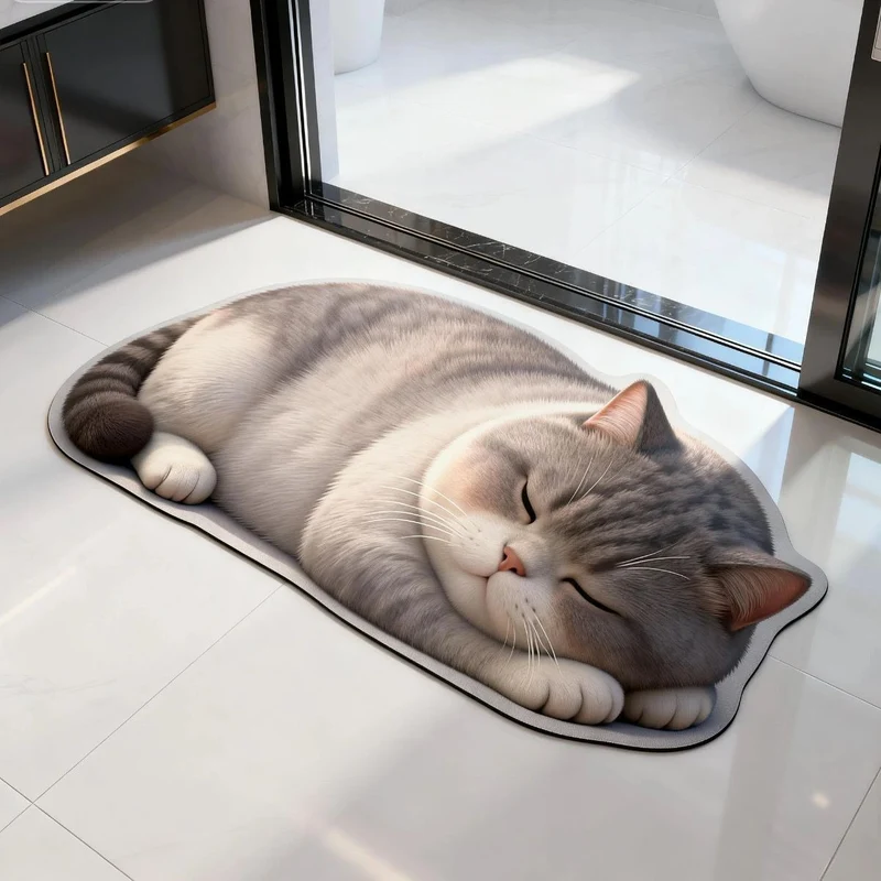 Katzenförmiger Teppich