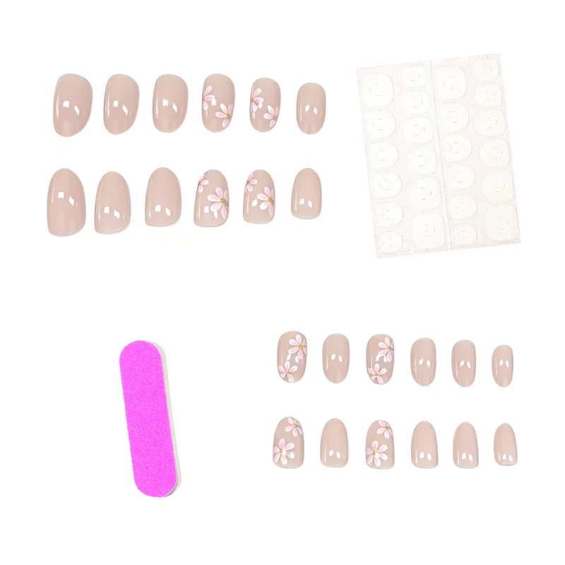 Floral-Inspired Press-On Nail Enhancements Stornfield
